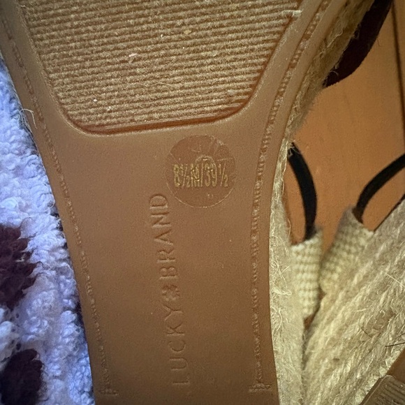 Lucky Brand Women’s Black Espadrille Wedges - Size 8 1/2 - Picture 10 of 11